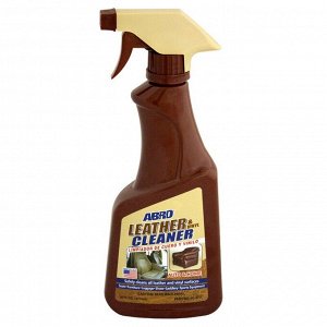 Очиститель салона ABRO Leather & Vinyl Cleaner, для кожи и винила, от грязи и жира, бутылка с триггером 473мл, арт. LC-472