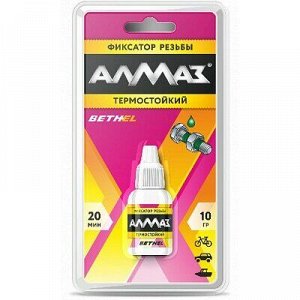 Фиксатор резьбы Алмаз, термостойкий, анаэробный, зелёный, флакон 10г, арт. AG-549