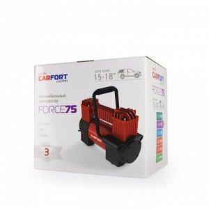 Компрессор автомобильный Carfort Force-75, 12В, 30А, 75л/мин, 12атм