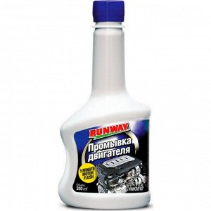 Промывка масляной системы Runway Motor Flush, 5-минутная, для бензиновых и дизельных двигателей, бутылка 300мл, арт. RW3012