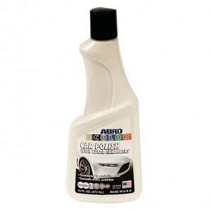 Полироль кузова ABRO Color Car Polish, для восстановления яркости лакокрасочного покрытия белых автомобилей, бутылка 473мл, арт. AB-301-WH