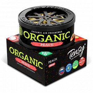 Ароматизатор на торпедо Tensy Organic Персик, с растительным наполнителем, баночка 20г, арт.