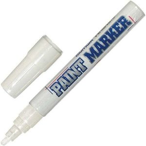 Маркер эмалевый Munhwa Paint Marker, белый, перманентный, для различных поверхностей, 4мм
