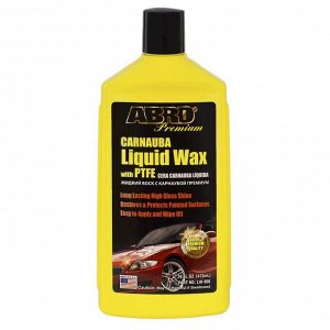 Полироль кузова ABRO Premium Carnauba Liquid Wax, с воском карнауба, восстанавливает и защищает лакокрасочное покрытие, бутылка 473мл, арт. LW-900