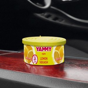 Ароматизатор на торпедо Yammy Lemon Squash (Лимонная свежесть), с растительным наполнителем, баночка 42г, арт. D013