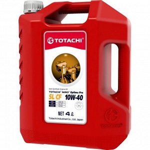 Масло моторное Totachi Niro Optima Pro 10w40, полусинтетическое, API SL/CF, ACEA A3/B4, универсальное, 4л, арт. 4589904928833