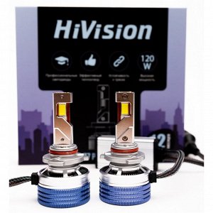 Лампа светодиодная HiVision Z7 Power Bright HB3(9005) (P20d, T12), 12В, 50Вт, 6000К, комплект 2 шт, арт. Л0432