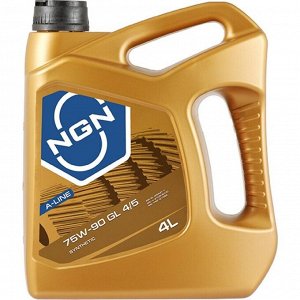 Масло трансмиссионное NGN A-Line 75w90, синтетическое, API GL-4/GL-5/MT-1, для МКПП, 4л, арт. V272085320