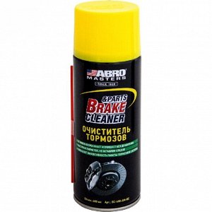 Очиститель тормозных механизмов ABRO Masters Brake & Parts Cleaner, от пыли, смазки и технических жидкостей, аэрозоль 400мл (+трубка), арт. BC-400-AM-RE