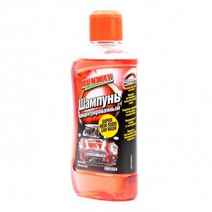 Автошампунь Runway Super High Suds Car Wash, для ручной мойки, концентрат, c ароматом вишни, бутылка 250мл, арт. RW2504