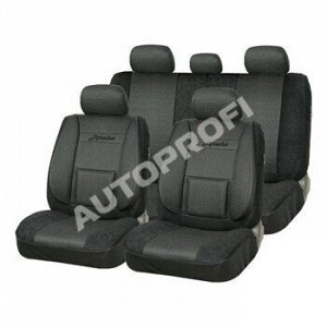 Чехлы AUTOPROFI COMFORT ATTACHE для передних и задних сидений, жаккард, черный цвет, 11 предметов