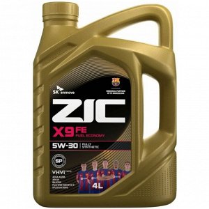 Масло моторное ZIC X9 FE 5w30, синтетическое, API SP, ACEA A5/B5, универсальное, 4л, арт. 162615