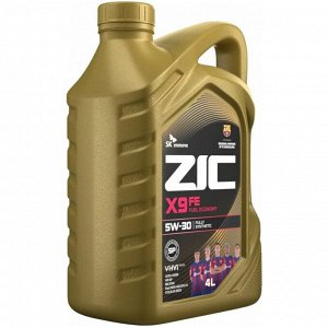 Масло моторное ZIC X9 FE 5w30, синтетическое, API SP, ACEA A5/B5, универсальное, 4л, арт. 162615