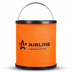 Ведро складное Airline, прорезиненное, Ø24см, 11л, оранжевое, арт. AB-O-02