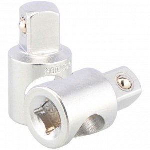 Переходник торцевых головок Автодело, с квадрата 3/8"F на 1/2"M, с отверстием под вороток, арт. АД-39628 Professional