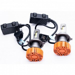 Лампа светодиодная HiVision Z1 PRO v2 H4 (P43t, T16), 12В, 20/20Вт (соответствует 60/55Вт), 6000К, комплект 2 шт, арт. Л0457