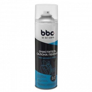 Очиститель салона BiBiCare Foam Upholstery Cleaner, пенный, для пластика, ткани, велюра и ковровых покрытий, устраняет запахи, аэрозоль 650мл, арт. 4016