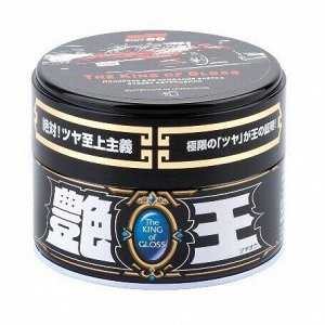 Полироль кузова Soft 99 The King Of Gloss, для тёмных автомобилей, защитный, водоотталкивающий, банка 300г, (+губка), арт. 00177