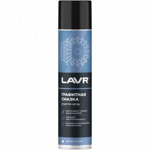 Смазка аэрозольная Lavr Graphite Spray, многоцелевая, с графитом, баллон 400мл, арт. Ln2428