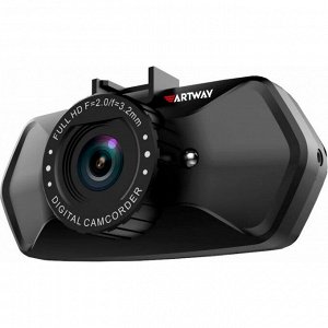 Видеорегистратор ARTWAY  AV-525 FullHD, 1,3Мп, 1920x1080, обзор 120°, экран 2", 2 камеры