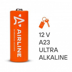Батарейка щелочная Airline, A23 / V23GA / K23A / LRV08 / MN21 (3LR50), 12В, 1 шт, арт. 23A-01