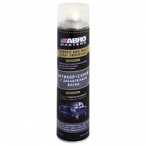 Покрытие антикоррозийное ABRO Masters Rubber and Wax Spray Undercoat, резинобитумное, с воском, прозрачное, аэрозоль 700мл, арт. U-6-CLR-R
