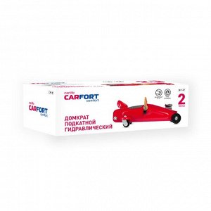 Домкрат гидравлический подкатной Carfort, 2000кг, подъем 135-330мм, сумка