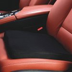 Подушка водителя CARFORT с памятью формы ортопедическая 400x400x50мм, чёрная, арт. TP-0101