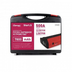 Портативное пусковое устройство Carfort Start.S с функцией Power Bank, 7800мАч, 12В, ток пуска 250А, 2xUSB порта, арт. CFS-250