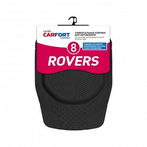 Коврики универсальные CARFORT ROVERS 8 для переднего и заднего ряда, черный цвет, ванночка, 4шт