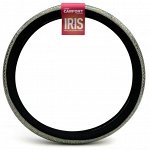 Оплетка на руль Carfort Iris 13 с цветными кристаллами, кожа, черный цвет, размер M (37-39см)
