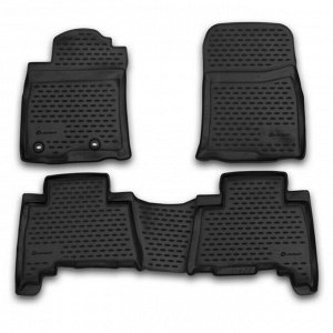 Коврики Autofamily модельные Toyota Land Cruiser Prado, 5 мест, 2013+ (левый руль), черный цвет, 4 шт