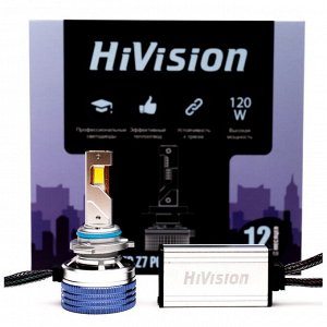 Лампа светодиодная HiVision Z7 Power Bright HB4(9006) (P22d, T12), 12В, 50Вт, 6000К, комплект 2 шт, арт. Л0431