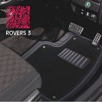 Коврики универсальные CARFORT ROVERS 3 для переднего и заднего ряда, черный цвет, с съемным ковролином, 4шт
