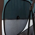 Шторка солнцезащитная, на боковое стекло, 440x360мм, на присосках, чёрная, 2шт
