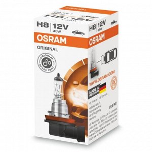 Лампа галогенная Osram H8 (PGJ19-1, T11), 12В, 35Вт, 3200К, 1 шт, арт. 64212