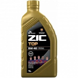 Масло моторное ZIC TOP 5w40, синтетическое, API SP, ACEA A3/B3/B4, универсальное, 1л, арт. 132682
