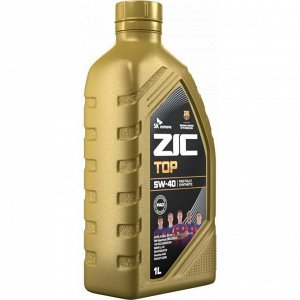 Масло моторное ZIC TOP 5w40, синтетическое, API SP, ACEA A3/B3/B4, универсальное, 1л, арт. 132682