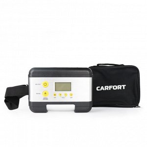 Компрессор автомобильный Carfort X-Force, 12В, 10А, 30л/мин, 7атм, тест АКБ и генератора, ЖК дисплей, фонарь