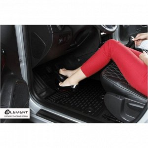 Коврики модельные Autofamily для Toyota Corolla Fielder 2006-2012 (правый руль), для переднего и заднего ряда, полиуретан, черный цвет, без воздуховода, 4шт