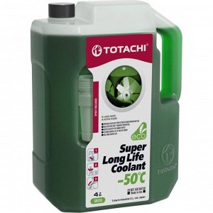 Антифриз Totachi Super Long Life Coolant Green, SLLC, зелёный, -50°C, 4л, арт. 41704