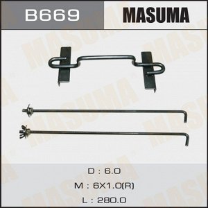 Крепление для аккумуляторов Masuma, типоразмер D, планка и стяжки, арт. B669