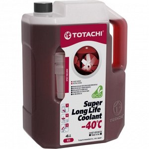 Антифриз Totachi Super Long Life Coolant Red, SLLC, красный, -40°C, 4л, арт. 41804
