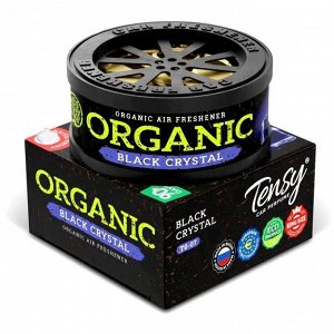 Ароматизатор на торпедо Tensy Organic Чёрный лёд, с растительным наполнителем, баночка 20г, арт.