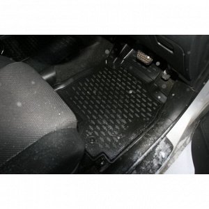 Коврики модельные Autofamily 3D для Toyota Wish 2003-2009 (правый руль), для переднего и заднего ряда, полиуретан, черный цвет, 5шт