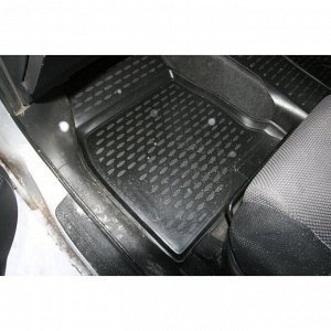 Коврики модельные Autofamily 3D для Toyota Wish 2003-2009 (правый руль), для переднего и заднего ряда, полиуретан, черный цвет, 5шт