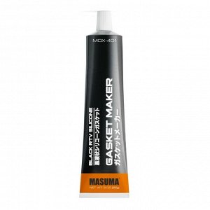 Герметик-прокладка Masuma Black RTV Silicone Gasket Maker, силиконовый, термостойкий, чёрный, туба 85г, арт. MOX-401
