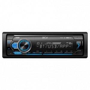 Автомагнитола ACV ADX-905BM DSP, 1 DIN, USB/AUX/Bluetooth, 4х50Вт, пульт ДУ, настраиваемая подсветка