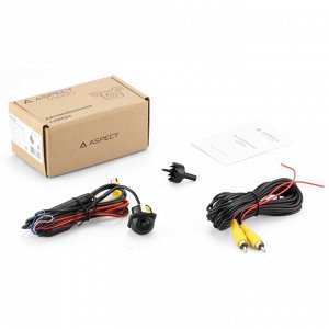 Камера заднего вида Aspect, универсальная, врезная, 12В, 170°, IP68, 1280*720, парковочная разметка, арт. RC-2B