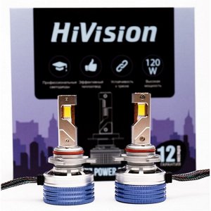 Лампа светодиодная HiVision Z7 Power Bright HIR2 (9012) (PX22d, T11), 12В, 50Вт, 6000К, комплект 2 шт, арт. Л0427